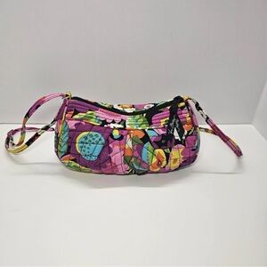 Vera Bradley Frannie Crescent Crossbody Bag “Va Va Bloom”